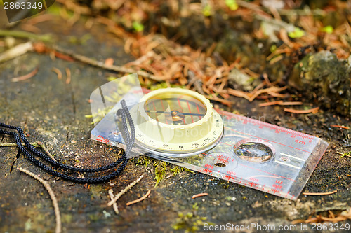 Image of old touristic compass