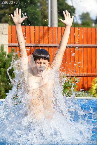 Image of Boy in the swimming pool