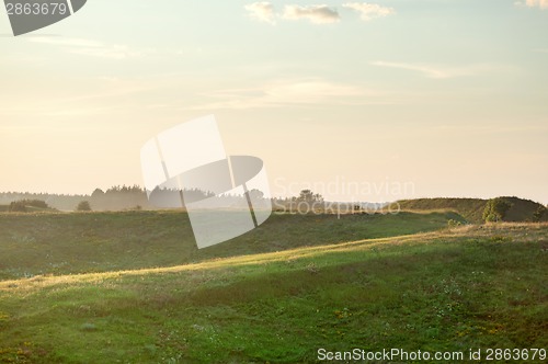 Image of Summer landscape on sunset