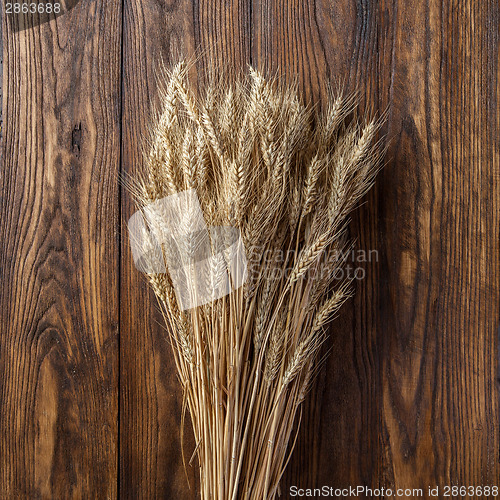 Image of wheat on wood