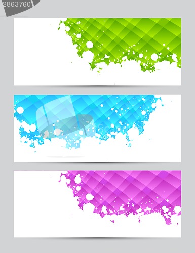 Image of Set of banners with textures