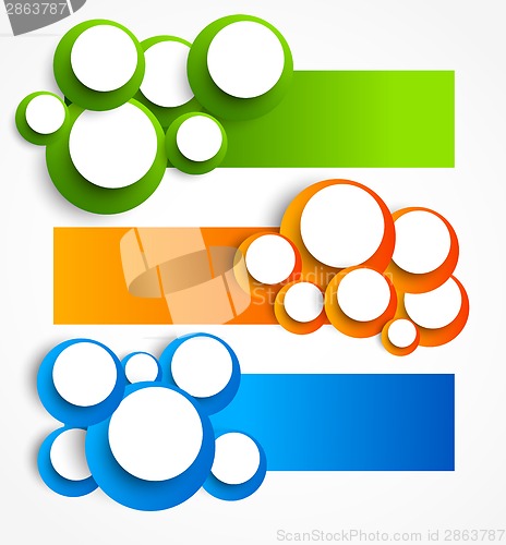 Image of Set of banners with circles