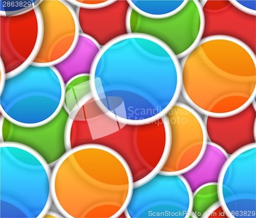 Image of Seamless pattern with colorful circles