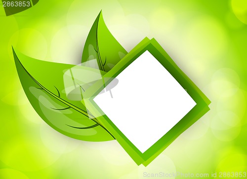 Image of Abstract icon with leaves