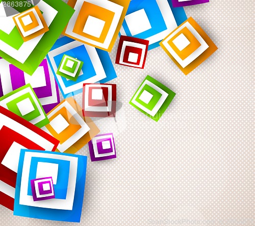 Image of Abstract background with colorful squares