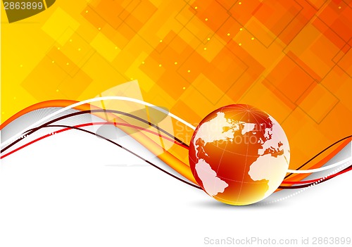 Image of Tech background with globe