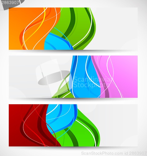 Image of Set of colorful banners