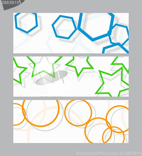 Image of Set of banners with elements