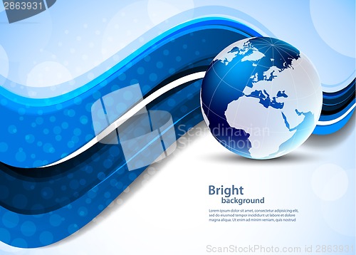 Image of Blue background with globe