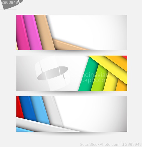Image of Set of stripes banners