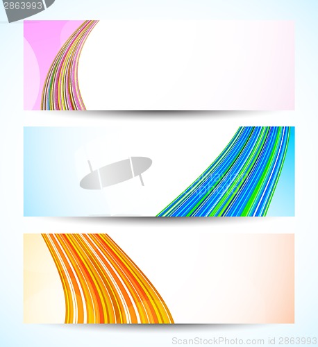 Image of Set of tech banners