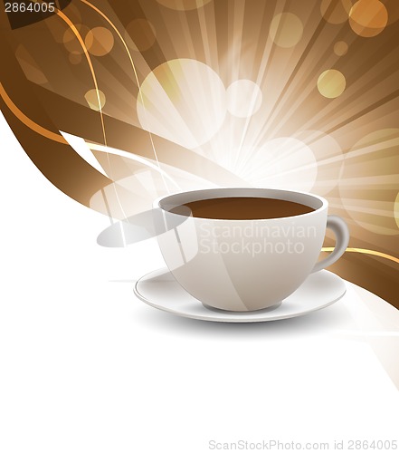 Image of Coffee cup on bright background