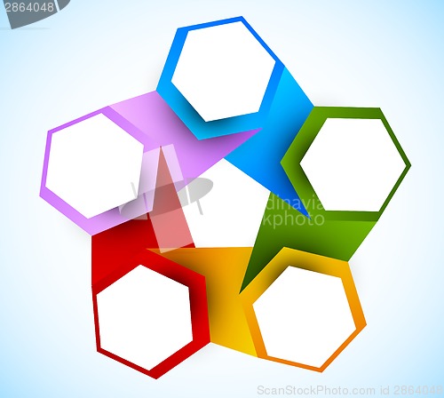 Image of Abstract diagram with hexagons