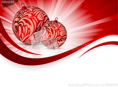 Image of Xmas background with balls