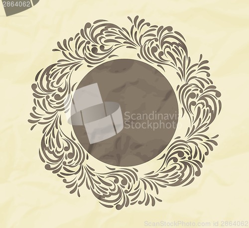 Image of Floral background with frame