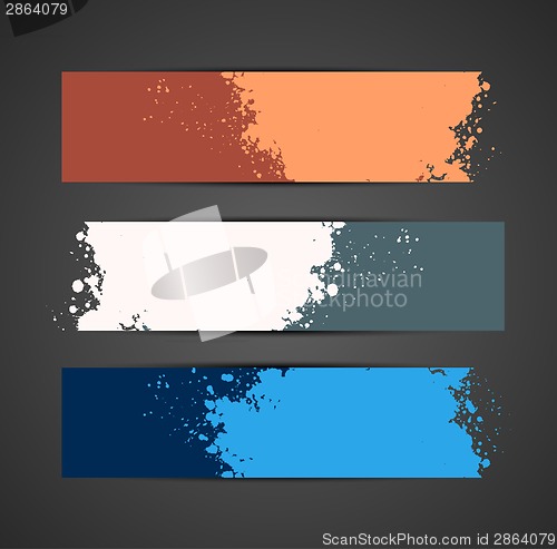 Image of Set of grunge banners