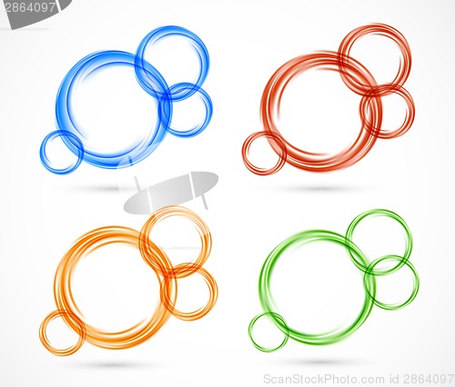 Image of Set of circles banners