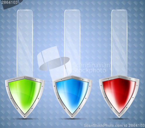 Image of Set of banners with shields
