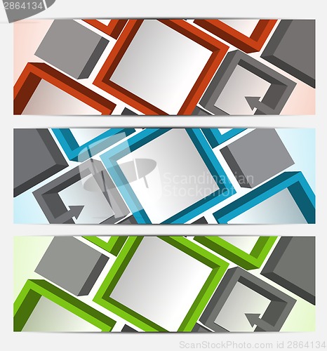 Image of Set of abstract banners