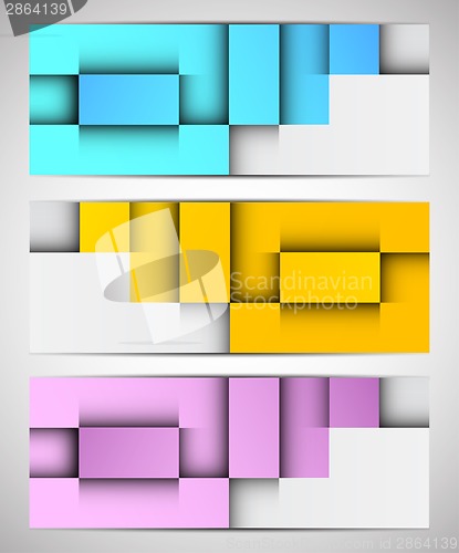 Image of Set of bright banners