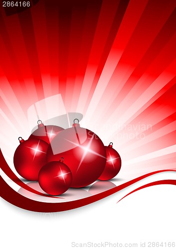 Image of Xmas background with balls