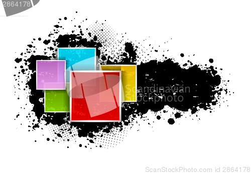Image of Grunge background with squares