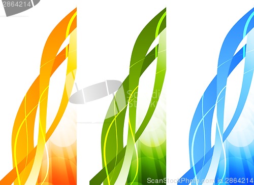 Image of Set of bright banners