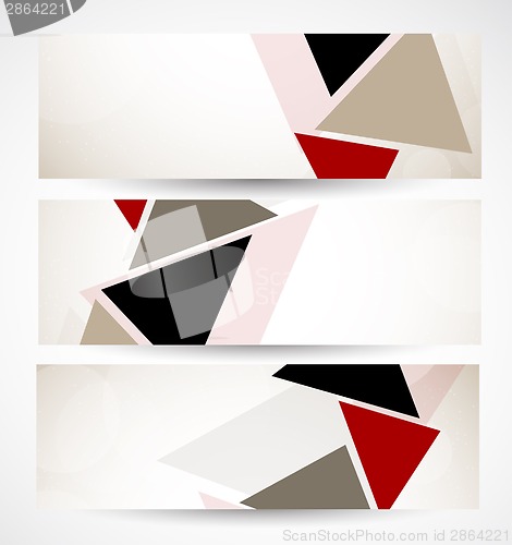 Image of Set of banners with triangles