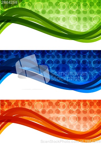 Image of Set of banners with circles