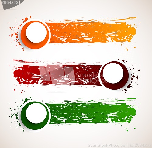 Image of Set of grunge banners