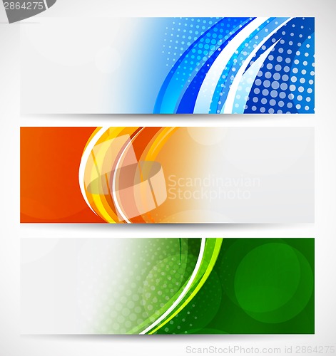 Image of Set of bright banners