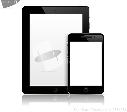 Image of Tablet pc with phone