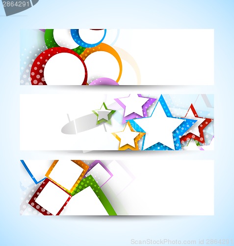 Image of Set of colorful banners