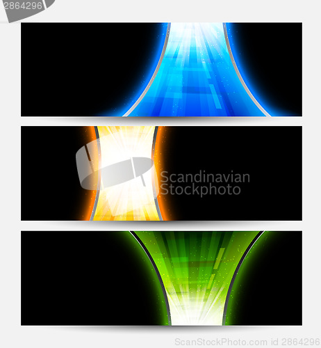 Image of Set of abstract banners