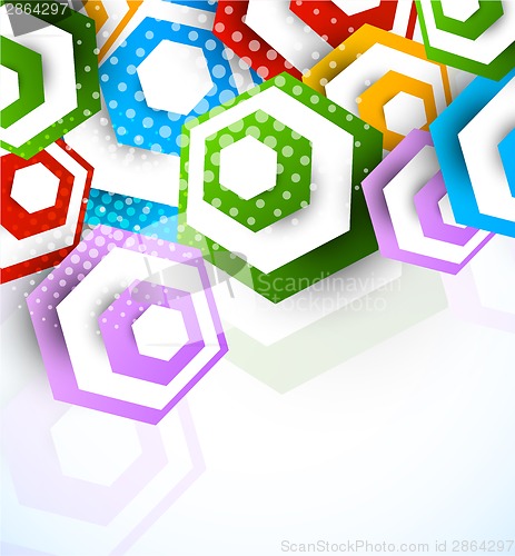 Image of Abstract background with hexagons