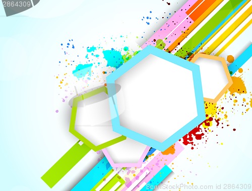 Image of Abstract background with hexagons