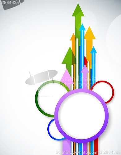 Image of Background with arrow and circles