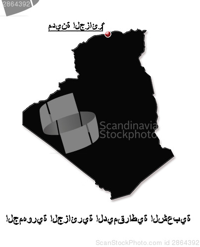Image of Map of Algeria in Arabic
