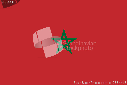 Image of National flag of Kingdom of Morocco