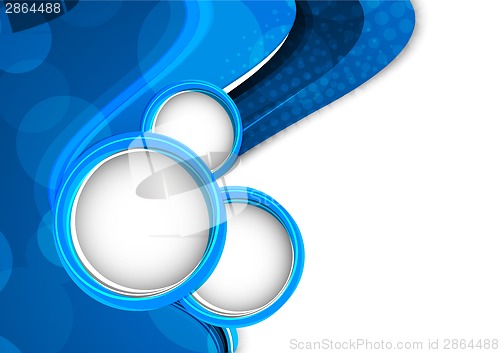 Image of Abstract blue background with circles