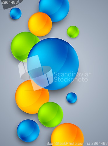 Image of Abstract background with  colorful spheres