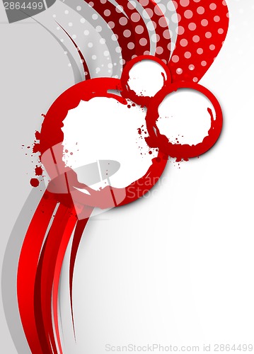 Image of Abstract wavy red background