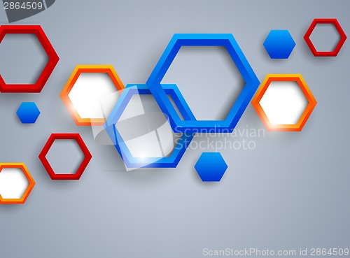 Image of Abstract background with hexgaons