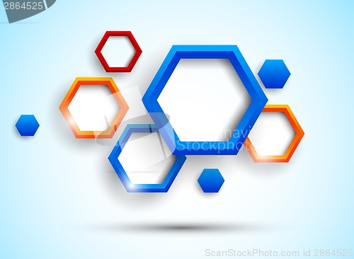 Image of Background with colorful hexagons