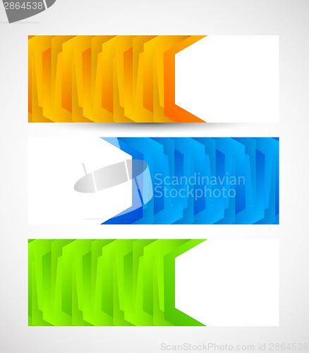 Image of Set of geometric banners