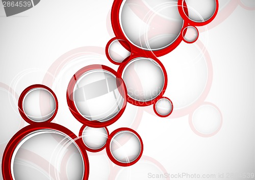 Image of Abstract background with red circles