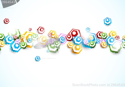 Image of Background with colorful hexagons