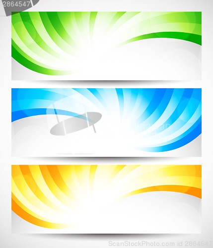 Image of Set of swirl banners