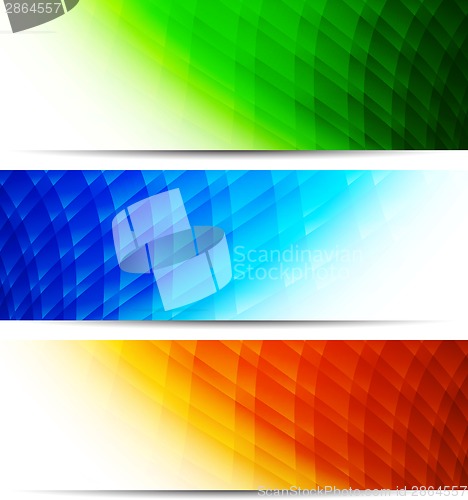 Image of Set of tech banners