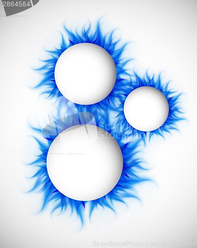 Image of Circles with blue flame
